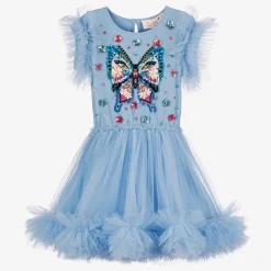 Tutu du Monde Dresses*Girls Blue Butterfly Tulle Sequin Dress