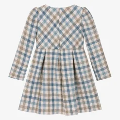Mayoral Dresses*Girls Blue Check Dress