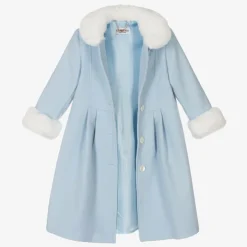 Sarah Louise Coats & Jackets|Coats & Jackets*Girls Blue Coat & Hat Set