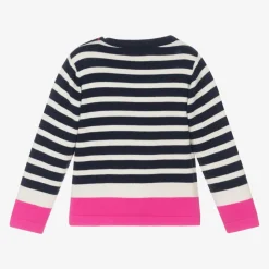 Week-end à la mer Tops*Girls Blue Cotton Breton Stripe Sweater