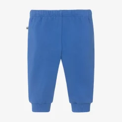 Frugi Trousers*Girls Blue Cotton Flower-Patch Joggers