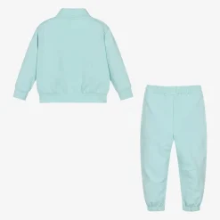 iDO Baby Tracksuits*Girls Blue Cotton Heart Tracksuit