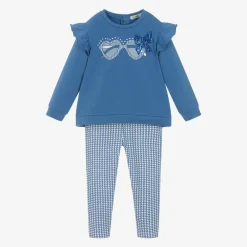 Everything Must Change Outfit Sets*Girls Blue Cotton Leggings Set