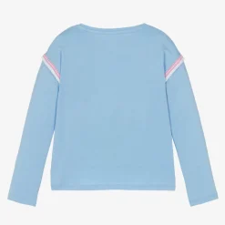 Guess Tops*Girls Blue Cotton Sequin Top