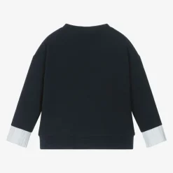 Lacoste Tops*Girls Blue Cotton Sweatshirt