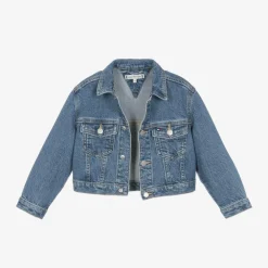 Tommy Hilfiger Coats & Jackets*Girls Blue Cropped Denim Jacket