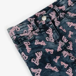 Monnalisa Trousers*Girls Blue Denim Barbie Print Jeans