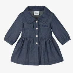 BOSS Dresses*Girls Blue Denim Dress