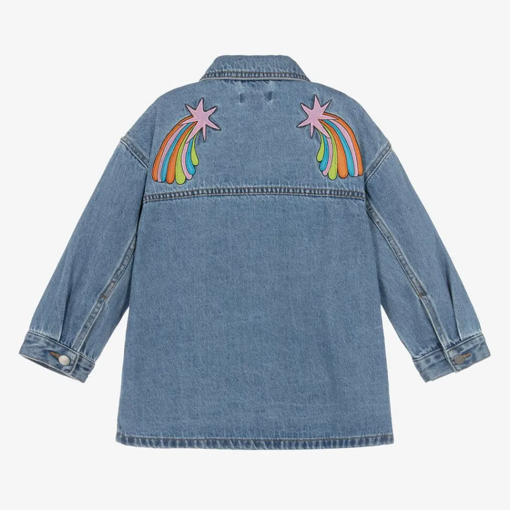 Stella McCartney Kids Coats & Jackets*Girls Blue Denim Embroidered Jacket