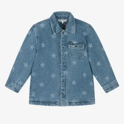 Tommy Hilfiger Tops*Girls Blue Denim Stars Overshirt