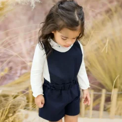 Tartine et Chocolat Shorts*Girls Blue Dungaree Shorts