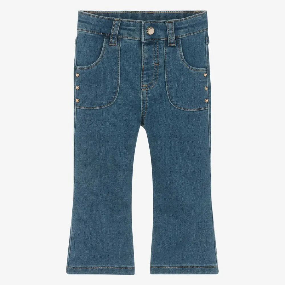 Mayoral Trousers*Girls Blue Flared Denim Jeans