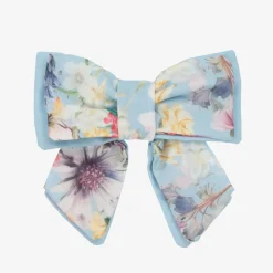 Patachou Hair Accessories*Girls Blue Floral Bow Hair Clip (14cm)