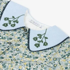 Paloma de la O Dresses*Girls Blue Floral Cotton Dress