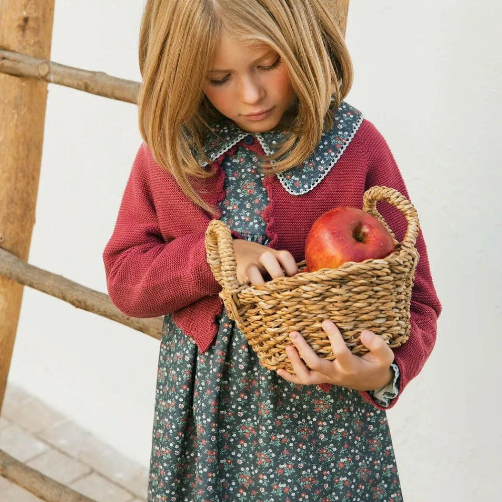 Paloma de la O Dresses*Girls Blue Floral Cotton Dress