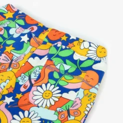 Frugi Trousers*Girls Blue Floral Organic Cotton Joggers