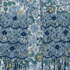 Rachel Riley Dresses*Girls Blue Floral Smocked Cotton Dress