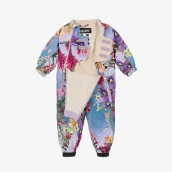 Molo Snowwear|Snowwear*Girls Blue Floral Snowsuit