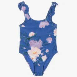 Zimmermann Swimwear*Girls Blue Floral Swimsuit DarkBlueWatercolourFloral