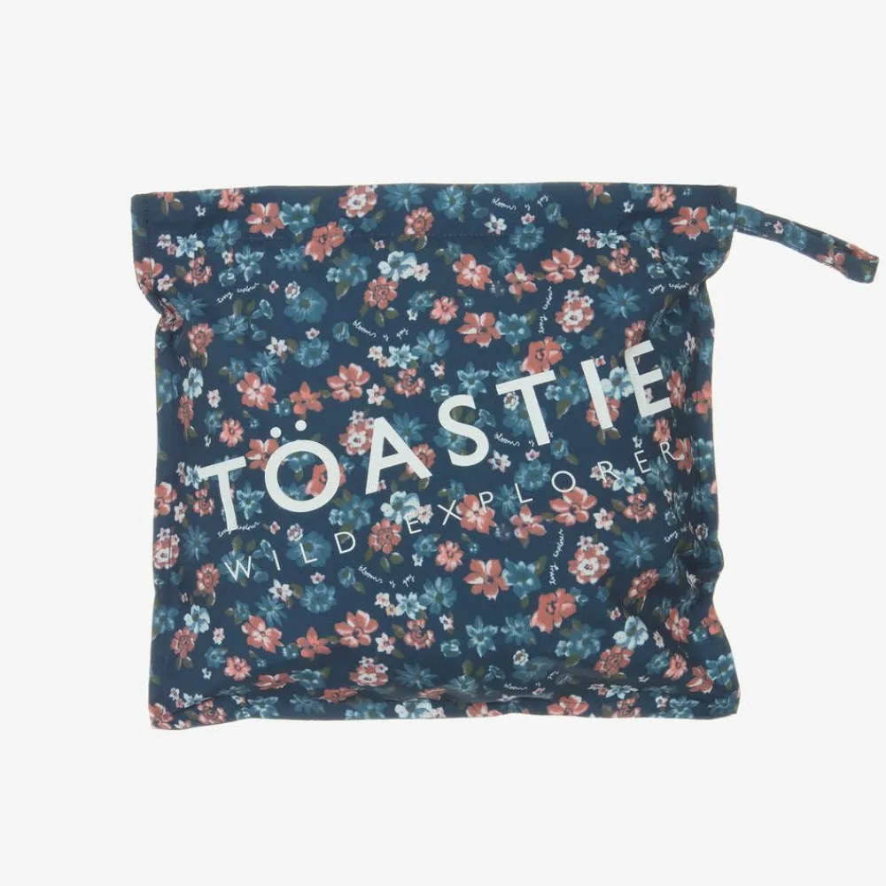 Töastie Coats & Jackets*Girls Blue Floral Waterproof Puddlesuit