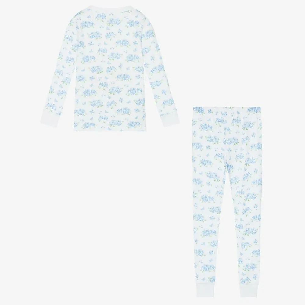 Kissy Kissy Nightwear*Girls Blue Heavenly Hydrangeas Cotton Pyjamas
