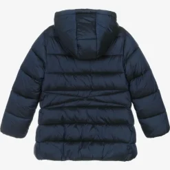 Mayoral Coats & Jackets*Girls Blue Hooded Puffer Coat