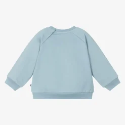 Molo Tops*Girls Blue Kitten Cotton Sweatshirt