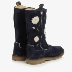 Pom dApi Boots|Gifts*Girls Blue Leather Cowboy Boots