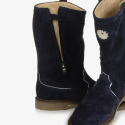 Pom dApi Boots|Gifts*Girls Blue Leather Cowboy Boots