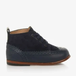 Tartine et Chocolat First Walkers|First Walkers*Girls Blue Leather First Walker Brogue Boots