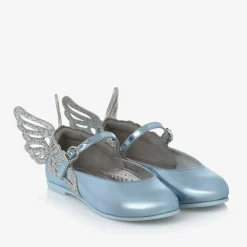 Sophia Webster Mini Bar Shoes|Bar Shoes*Girls Blue Leather Heavenly Shoes