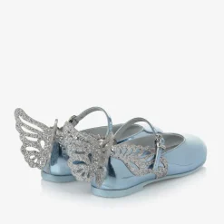 Sophia Webster Mini Bar Shoes|Bar Shoes*Girls Blue Leather Heavenly Shoes