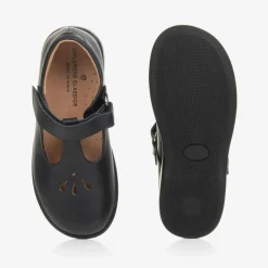 Childrens Classics Bar Shoes|Bar Shoes*Girls Blue Leather T-Bar Shoes