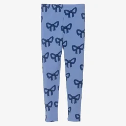 Mini Rodini Leggings*Girls Blue Organic Cotton Bow Print Leggings