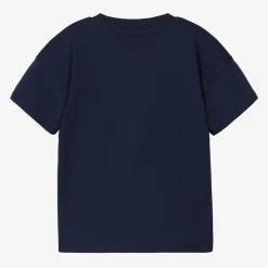 Mini Rodini Tops*Girls Blue Organic Cotton Bow T-Shirt