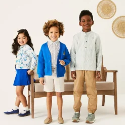 Manuela de Juan Bar Shoes*Girls Blue Patent Leather Ballerina Pumps