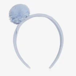 A Dee Hair Accessories*Girls Blue Pom-Pom Hairband