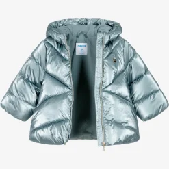 Mayoral Coats & Jackets*Girls Blue Puffer Coat