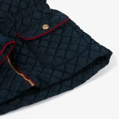 Patachou Coats & Jackets*Girls Blue Quilted Hooded Jacket