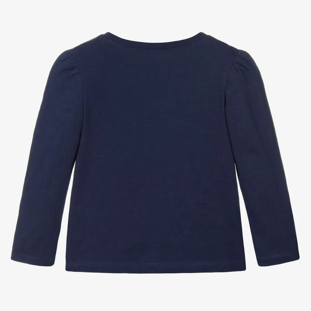 Hatley Tops*Girls Blue Reindeer Top