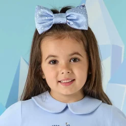 A Dee Hair Accessories*Girls Blue Satin Bow Hair Clip (13cm)