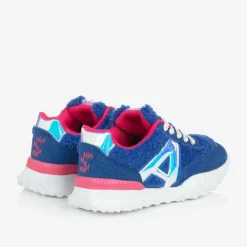 Agatha Ruiz de la Prada Trainers|Trainers*Girls Blue Sherpa & Faux Suede Trainers