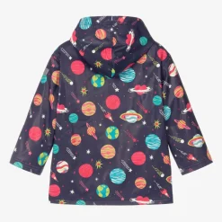 Hatley Coats & Jackets*Girls Blue Space Print Raincoat