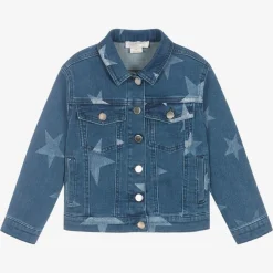 Stella McCartney Kids Coats & Jackets*Girls Blue Star Print Denim Jacket
