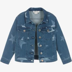 Stella McCartney Kids Coats & Jackets*Girls Blue Star Print Denim Jacket