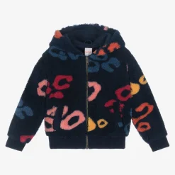 Boboli Coats & Jackets*Girls Blue Teddy Fleece Jacket