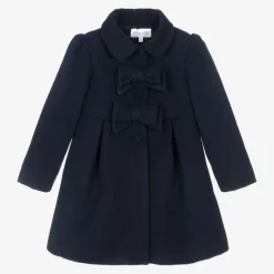 Patachou Coats & Jackets*Girls Blue Traditional Felted Coat