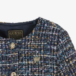 Guess Coats & Jackets*Girls Blue Tweed Jacket