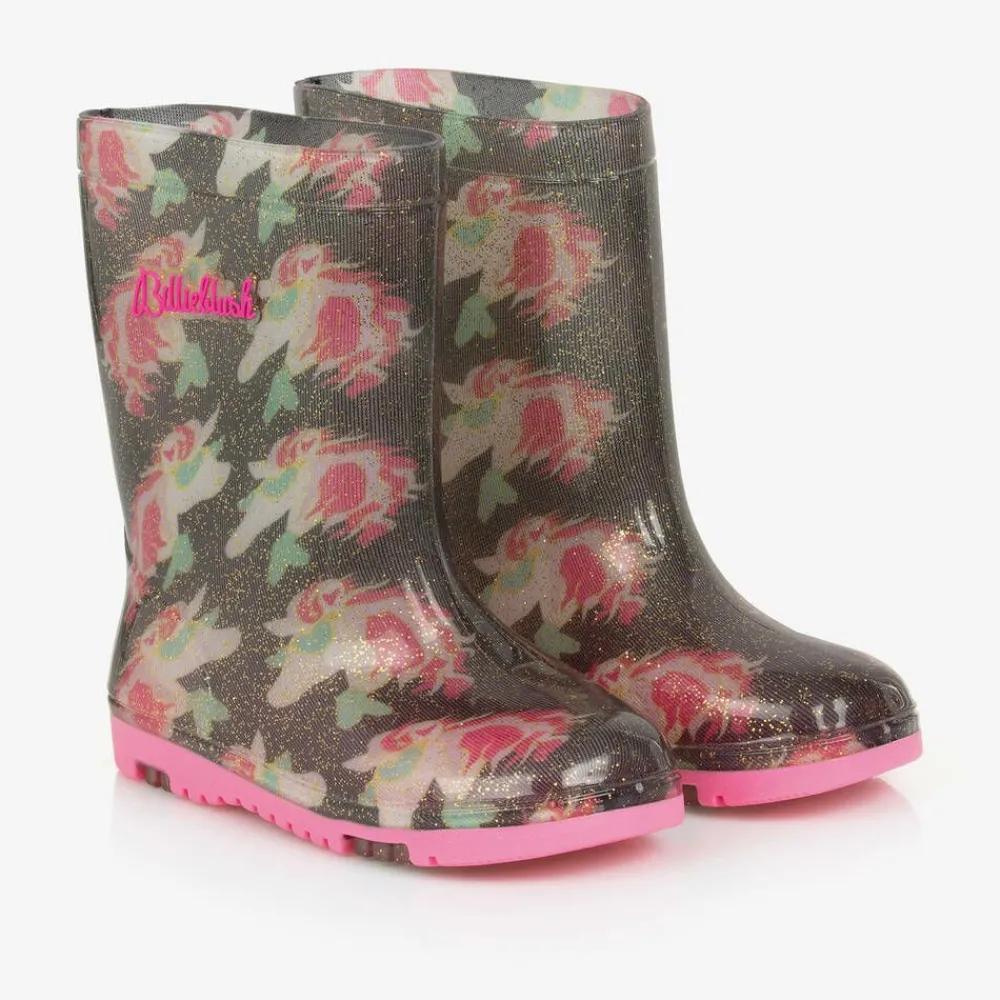Billieblush Rain Boots|Rain Boots*Girls Blue Unicorn Rain Boots