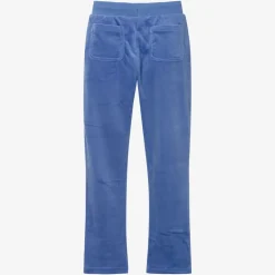 Juicy Couture Trousers*Girls Blue Velour Flared Joggers